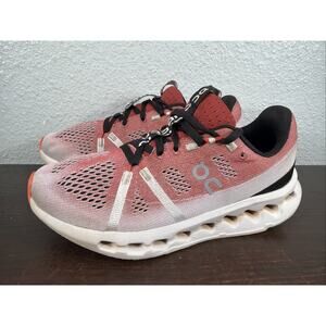 On Running Cloudsurfer Shoes Womens Size 7.5 Red White Black Road Running